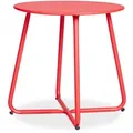 Produktbild: Homestyle4u Beistelltisch, Rot, Metall, 44x45x45 cm, Wohnzimmer, Wohnzimmertische, Beistelltische