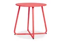 Produktbild: Homestyle4u Beistelltisch Gartentisch Rund Metall Balkontisch Tisch Kaffeetisch 45 cm, Rot