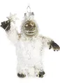 Produktbild: BRUBAKER Yeti Weihnachtskugel aus Glas - Handbemalt und Mundgeblasen - Christbaumschmuck Lustig - Schneeungeheuer Schneemonster Figur Weihnachtsdeko Anhänger - Deko Baumkugel Weiß