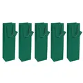 Produktbild: SIGEL GT502/5 Flaschen-Geschenktüten aus Papier - opalgrün matt - 35 x 10 cm - 5