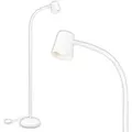 Produktbild: Briloner - Stehleuchte, mit Fußschalter, flexibler Lampenkopf, Stehlampe, 127,5 cm, 1x GU10, max. 9W, weiß