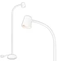 Produktbild: BRILONER – Stehlampe als Deko im Wohnzimmer und Leselampe, Schwenkbare Lampe, Wohnzimmerlampe, Fußtaster, Indirekte Beleuchtung, Weiß