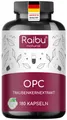 Produktbild: OPC Kapseln, 1.100mg Traubenkernextrakt Extrakt pro Tag, In Deutschland Produziert, 180 St - RAIBU