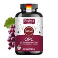 Produktbild: OPC Traubenkernextrakt hochdosiert - 1100 mg Extrakt pro Tag - Reines OPC aus französischen Trauben - Mit natürlichem Vitamin C (24 mg) - 180 Kapseln, Laborgeprüft & in Deutschland produziert