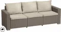 Produktbild: Dreisitziges Gartensofa KETER California 3-Sitzer-Sofa – 199 x 68 x 72 cm – Cappuccino