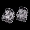 Produktbild: 20 Haarklammern Mini Haarspangen Orchideen Clip Pflanzenclips transparent, Größe:12x10x13mm, Inhalt:20 Stück