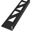 Produktbild: Fliesenschiene Winkelprofil Aluminium (eloxiert, Fliesenprofil - Schwarz 2m X 10mm, 1 Stück - Dalsys