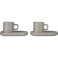 Produktbild: blomus 63725 PILAR Espressotassen, Steingut, Mirage Gray, 6 x 7,5 cm, 0.05 liters