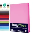 Produktbild: Buymax® Spannbettlaken 140x200cm Baumwolle 100% Spannbetttuch Bettlaken Jersey, Matratzenhöhe bis 25 cm, Farbe Altrosa