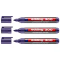 Produktbild: Edding Permanent Marker 300, Violett, Rundspitze 1,5-3 mm, 3 Stück