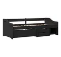 Produktbild: vidaXL Bett Tagesbett mit 3 Schubladen ohne Matratze IRUN Schwarz 90x200cm