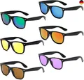 Produktbild: 6 Stücke Bunte Sonnenbrille Set Neon Lustige Sonnenbrillen Vintage Brillen