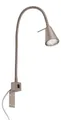 Produktbild: LED Leselampe mit Schalter, schwenkbar, eckig, GU10, 400lm, warmweißes Licht, Wandleuchte, Wandlampe, Bettlampe, Lampe Bett, Leselicht, 40,3cm, Metall