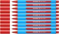 Produktbild: Schneider Slider Edge F Kugelschreiber (Dreikant-Stift mit Strichbreite F=Feinstrich, Kappenmodell) 10er Packung cyan-rot