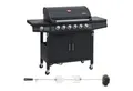 Produktbild: TAINO Gasgrill TAINO RED 6+1 Gasgrill Set mit Drehspieß, Gesamtmaße: ca. 146 x 114 x 54 cm (BxHxT)