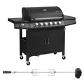 Produktbild: TAINO RED 6+1 Set Gasgrill mit Drehspieß 6-Brenner Grillspieß-Auflage Rotisserie