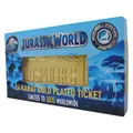Produktbild: Jurassic World Replik Gyrosphere Ticket Eintrittskarte Geschenk 24 Karat Gold