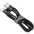 Produktbild: Basetech - Baseus Cafule Kabel Strapazierfähiges Nylonkabel Usb / Lightning Qc3.0 2.4a 1m Schwarz-gold (calklf-bv1)