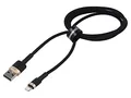 Produktbild: CALKLF-BV1 Kabel High Speed,USB 2.0 1m schwarz Textil 2,4A BASEUS