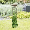 Produktbild: Vogeltränke mit Rankhilfe mit Erdspieß  30 x 19 x 82cm Metall Metalltränke neu