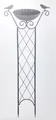 Produktbild: Vogeltränke mit Rankhilfe und Erdspieß Metall Rostoptik 82 cm Garten Terrasse