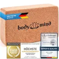 Produktbild: Body & Mind® Yoga-Block aus Kork 100% Natur für Pilates, Meditation & Fitness - Yoga-Klotz für Anfänger und Profis (1 Stück)