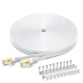 Produktbild: Ethernet Kabel Cat 8, 25m, Gigabit, 40Gbps, LAN Netzwerkkabel, weiß