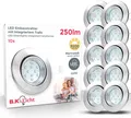 Produktbild: B.K.Licht LED Einbaustrahler, Leuchtmittel wechselbar, Warmweiß, LED Einbauleuchten, schwenkbar, inkl. 3W 250lm GU10, Decken-Spot
