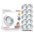 Produktbild: B.K.Licht LED Einbaustrahler 3er Set LED Einbauleuchten schwenkbar inkl. 3x 3W - 10-02-06-W, LED wechselbar, Warmweiß, 250lm GU10 IP23 Einbauspots Decke 3.000K Rund Nickel-matt
