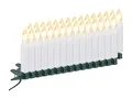 Produktbild: F-H-S International LED-Christbaumkerzen, 30-flammig, Baumkerzen weiß 7cm warmweiß 6/18h Timer 14,5m