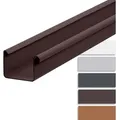 Produktbild: Dachrinne kunststoff Kastenrinne 200 cm, Dachrinnenzubehör, Regenrinnen pvc , einfache Montage, Made in Germany - NW68 / 68mm Dunkelbraun - Inefa