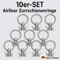 Produktbild: Airliner Zurrschienen Fittinge 10er Set ZM02 10X 20mm 900kg Tragkraft Alu Stahl