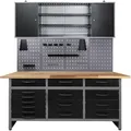 Produktbild: Ondis24 Werkbank Konny 3606, 3-teiliges Set, 160 x 205 x 60cm, mit Hängeschränken und Lochwand