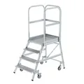 Produktbild: MUNK Podestleiter 50104 fahrbar silber 4 Stufen, H: 196,0 cm