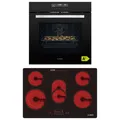 Produktbild: KB-ELEMENTS Autarkes Herdset 73L Einbaubackofen 60cm + 77cm Glaskeramikkochfeld