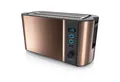 Produktbild: Arendo Toaster Langschlitz, Edelstahl, Display mit Restzeitanzeige, Krümelschublade, 2 lange Schlitze, für 4 Scheiben, 1500 W, Defrost Funktion, Wärmeisolierendes Gehäuse, mit Brötchenaufsatz