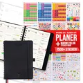 Produktbild: colortouch Kalender 2026 mit 1500+ St Sticker für Terminkalender, Aufkleber Set für A5 Monatsplaner, Terminplaner Ringbuch mit Stickeralbum, 14 Monate Wochenplaner auf Deutsch (Nov 25-Dez 26)