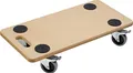 Produktbild: Metafranc Transportroller 590 x 290 mm - 200 kg Tragkraft - MDF-Platte - TPE-Räder / Möbelroller mit Bremse / Transporthilfe für Umzug / Rollwagen für Möbel-Transport / Kistenroller aus Holz / 821390 Natur