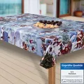 Produktbild: laro Wachstuch-Tischdecke Schneeflocke Weihnachten Weihnachts-Motive PVC Wachstischdecke Eckig Meterware Wasserabweisend Abwischbar |24|, Größe:80x120 cm