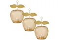 Produktbild: Marrakesch Orient & Mediterran Interior Teelichthalter 3er Set Moderne Deko Teelichthalter Manzana gold 19cm (3 St), Handarbeit
