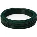 Produktbild: 70m Spanndraht 3,8mm Bindedraht Grün Ummantelt - Maschendraht Zaun Metall Draht