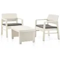 Produktbild: 3-tlg. Garten-lounge-set Kunststoff Weiß Vidaxl