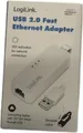 Produktbild: LogiLink USB 2.0 zu Fast Ethernet RJ45 Adapter Kabel Zubehör Netzwerkadapter