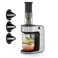 Produktbild: WMF Kult X Gemüsenudeln Spiralschneider elektrisch, Zoodle Maker, Zucchini Nudeln Schneider, 3 Schneideinsätze und Auffangbehälter