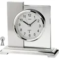 Produktbild: Tischuhr Funk silberfarbenes Gehäuse, Mineralglas; Nr. F5140