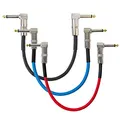 Produktbild: keepdrum 3x GC028 Patchkabel Klinke Winkelstecker 30cm 3 Farben