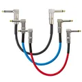 Produktbild: keepdrum 3x GC028 Patchkabel Klinke Winkelstecker 30cm 3 Farben