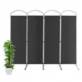 Produktbild: Raumteiler Paravent 4 Flgel faltbar 221x188 cm Grau Polyester Metall fr Wohn