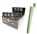 Produktbild: 20 x 32 Premium Schwarz Slim Zigarettenpapier Long Papers Blättchen + 1 x Tra...