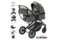 Produktbild: Daliya® Kombi-Kinderwagen FLEXI-PRO M 2in1 Kinderwagen & Buggy, Reisekinderwagen, XXL Set, (10-tlg), Einhändig abnehmbare Wanne, Alu-Rahmen, Gummireifen, Gurte, UV 50+